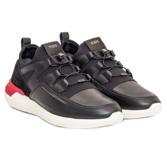 Tod’s No Code Black Leather Sneaker US 10.5 UK 9 Italy
